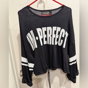 Gabrielle Union Black and White Graphic Sweatshirt